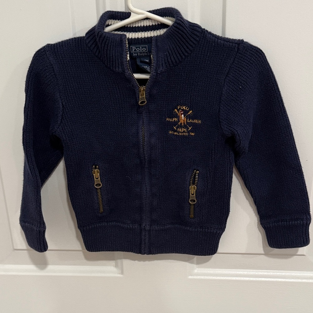 Polo by Ralph Lauren Kids Dark Blue Full-Zip Sweater
